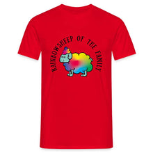 Charger l&#39;image dans la galerie, T-shirt Raibow sheep of the familiy - red

