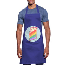 Charger l&#39;image dans la galerie, Tablier de cuisine LGBT PIECE OF CAKE RAINBOW - royal blue
